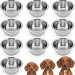 10 Pack Stainless Steel Dog Bowls, 8 Cup 64 OZ Metal Thickened Food and Water Dish, 8.7 Inch Ample Capacity & Dishwasher Safe Pet Feed Replacement Bowls for Small Medium Large Dogs Cats