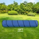 10FT Dog Agility Tunnel - Tear-Resistant Oxford Cloth Training Tunnel for All Breeds, Indoor/Outdoor Use with 4 Stakes & Carry Bag(Blue) - Image 2