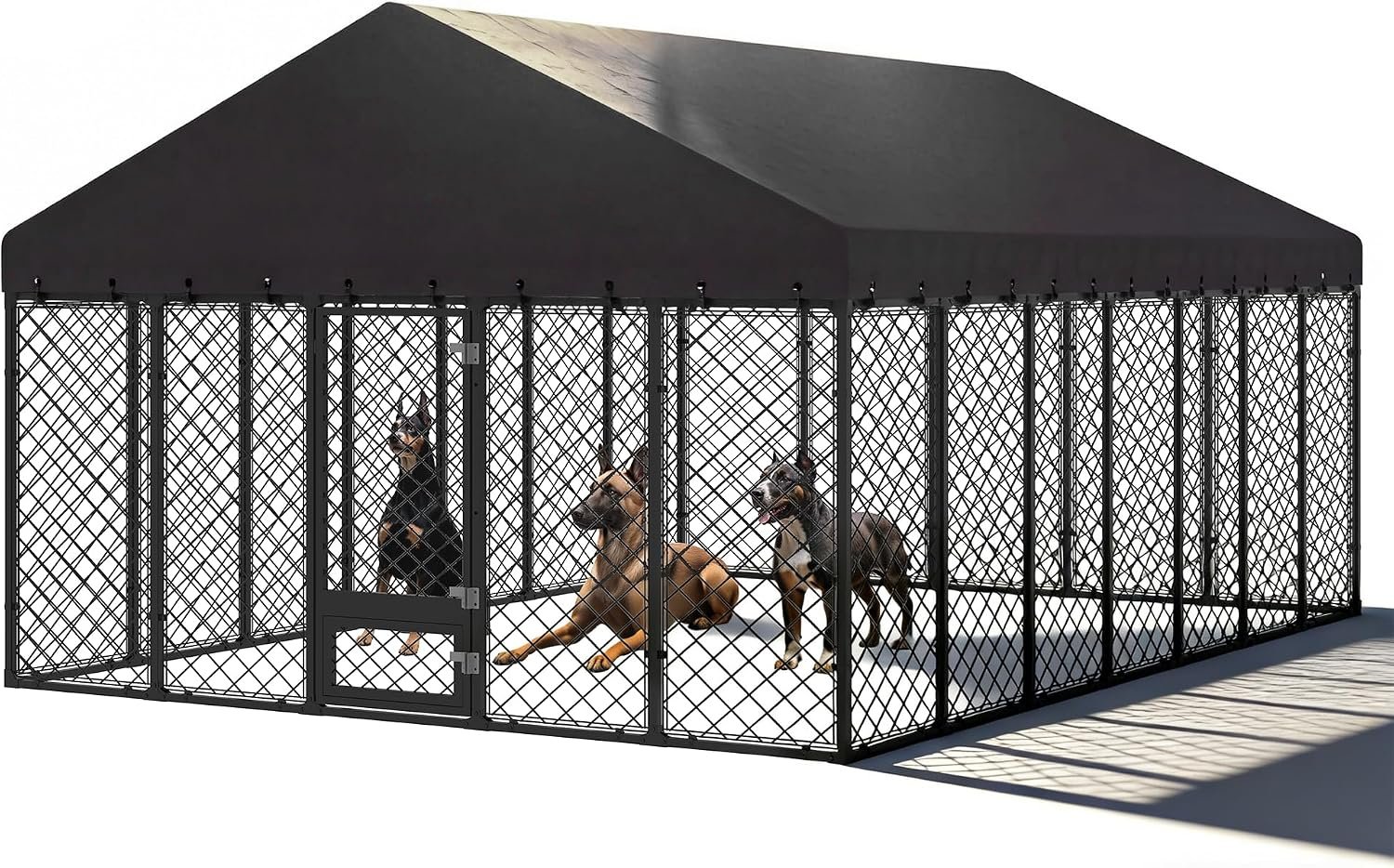 10×14×6.4 FT Heavy Duty Dog Kennel Outdoor with Secure Double Locks 10×14×6.4 FT Heavy Duty Dog Kennel Outdoor with Secure Double Locks