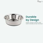 PEGGY11 Nonslip Stainless Steel Dog Bowls, 3.8 US Cup Each, 2 Pack - Image 3