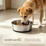 2 Pack WEDAWN Deep Stainless Steel Non-Skid Dog and Food Bowls, Each Holds Up to 2 Cups - Image 5