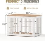 rehomerance 42" Heavy Duty Dog Crate Furniture for Large and Medium Dogs - Image 6