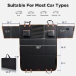 FURTIME Dog Car Seat Cover for Back Seat, PU Leather Back Seat Extender - Image 9