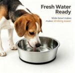 2 Pack WEDAWN Deep Stainless Steel Non-Skid Dog and Food Bowls, Each Holds Up to 2 Cups - Image 8