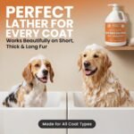 Deshedding Dog Shampoo, Gallon Sized - Skin and Coat Shedding Shampoo with Pump, 18:1 Dilution - Made with Baking Soda, Aloe, and Coconut for Buildup and Dander - Image 6