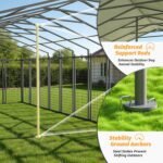 20x10 ft Outdoor Dog Kennel, Heavy Duty Dog Pens for Large Dogs - Image 3