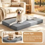 Waterproof XL Dog Bed Outdoor Large Crate Pad 42" Washable Leather Wipeable - Image 5