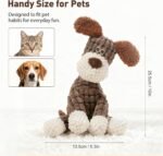 2026 New Dog Toys, Indestructible Plush Dog Toy for Aggressive Chewers, Interactive Squeaky Soft Puppy Chew Toy, Durable Teething Toys for Small Medium Large Dogs (Brown) - Image 6