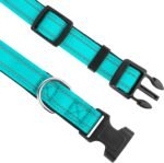 Reflective Dog Collar, Adjustable Soft Neoprene Padded,Teal,M - Image 2
