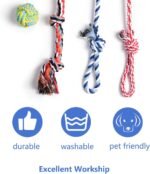 Fida Dog Rope Toys, 4 Pack Cotton Puppy Teething and Chew Toys - Image 3