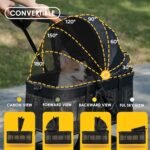 Zoosky 3 in 1 Dog Stroller, Folding Pet Stroller w/Removable Carrier - Image 4