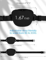 heouvo 1.67 Cup Magnetic Dog Treat Pouch with Training Clicker (Black) - Image 5