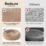 Bedsure Calming Small Dog Bed Donut Washable Cat＆Puppy Bed,23 inches Camel - Image 3