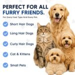 NVNAN 5-Piece Dog Grooming Brush Set with Grooming Gloves - Image 3