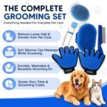 NVNAN 5-Piece Dog Grooming Brush Set with Grooming Gloves - Image 6