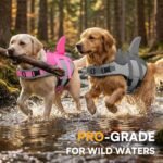 Queenmore Dog Life Jacket, Cute Shark Dog Life Vest for Swimming & Boating - Image 6