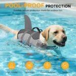 Queenmore Dog Life Jacket, Cute Shark Dog Life Vest for Swimming & Boating - Image 7