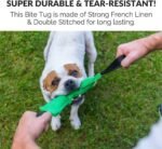 Bull Fit K9 Dog Bite Tug Toy with 2 Strong Handles - Made of Durable & Tear-Resistant French Linen - Perfect for Tug of War, Fetch & Puppy Training - Ideal for Medium to Large Breeds - Image 3