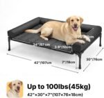 Veehoo Outdoor Elevated Dog Bed with Waterproof Bolster Cushion, Cooling - Image 2