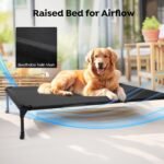 Veehoo Outdoor Elevated Dog Bed with Waterproof Bolster Cushion, Cooling - Image 6