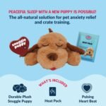 Snuggle Puppy Heartbeat Toy, Calming Comfort, Medium Breeds - Biscuit - Image 2