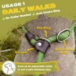 Fida Durable Slip Lead Dog Leash, 6 FT x 1/2" Dog Training Leash, Green - Image 4