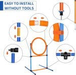 Dog Agility Training Equipment, 60-piece Dog Obstacle Course Training Starter Kit Pet Outdoor Game with Tunnel, Agility Hurdle, Weave Poles, Jump Ring, Pause Box, Toy Balls and Storage Bag - Image 7