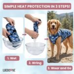 Dog Cooling Vest, 2-Layer Microfiber Cooling Jacket, Blue, L - Image 5