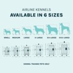 SportPet Airline Compliant Small 24" Travel Dog Kennel - Durable Plastic Airline Pet Carrier (No Wheels) & Food Bowls, Collapsible Indoor/Outdoor Dog Kennel, Dogs up to 21" L & 13" H - Dark Gray - Image 11