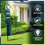 Qinyoung Dog Waste Station Galvanized Steel Pet Bin Bag Dispenser, Green - Image 4