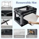 Lesure Shown on Today Show Soft Collapsible XL Dog Crate, 42in Black - Image 6
