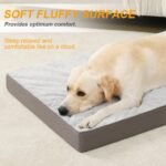 KSIIA Orthopedic Dog Bed for Large Dogs with Waterproof Lining, Grey, 35x22 - Image 3