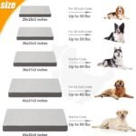 KSIIA Orthopedic Dog Bed for Large Dogs with Waterproof Lining, Grey, 35x22 - Image 5