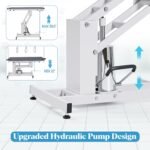 Garvee 43.3 in Hydraulic Pet Grooming Table, Professional Hydraulic Grooming Table w/Max 350 LBS Loading Capacity, 3 Adjsutable Nooses, Adjustable Height Range 22 in -39 in - Image 4