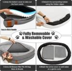 Dog Bed with Reusable Potty Pad - 44.1" x 32.3" x 6.3" Dark Gray - Image 6