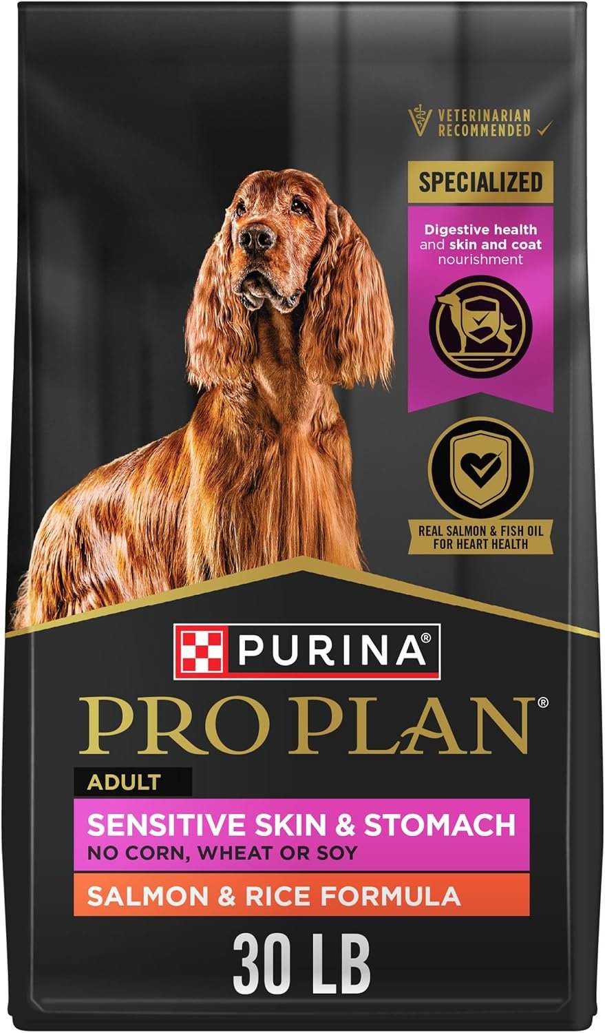 Purina Pro Plan Sensitive Skin & Stomach Dry Dog Food, Salmon, 30 lb Bag Purina Pro Plan Sensitive Skin & Stomach Dry Dog Food, Salmon, 30 lb Bag