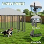 10x10 ft Outdoor Dog Kennel, Heavy Duty Dog Pens for Large Dogs - Image 9