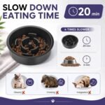 XIAZ Elevated Dog Bowls Large Breed Raised Dogs Bowl Stand Large/Medium Sized Dog Slow Feeder Dogs Bowls Food Water Stands 5 Heights Adjustable 9/11/12/14in Pet Feeder Dish Station - Image 5