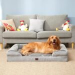 EHEYCIGA Orthopedic Dog Beds Large Sized Dog, Waterproof Memory Foam Pet Bed with Sides, Non-Slip Bottom Large Pet Bed with Washable Removable Cover, Grey - Image 7