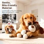 Indestructible Plush Dog Toy for Aggressive Chewers, Squeaky Chew Ball - Image 5