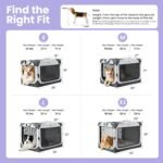 Lesure Portable Soft Collapsible XL Dog Crate, 42in Light Grey - Image 4