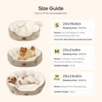 Bedsure Small Dog Bed Washable,Round Cat Beds for Indoor Cats,20in Camel - Image 7
