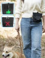 Gobeigo 2 Cup Magnetic Closure Dog Treat Pouch with Training Clicker(Black) - Image 4