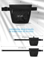 Gobeigo 2 Cup Magnetic Closure Dog Treat Pouch with Training Clicker(Black) - Image 6