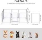 Clear Acrylic Dog Play Pen Indoor Pet Enclosure for Small Dogs & Cats, Outdoor Use with Door, Easy Assemble & Cleaning (White, 24“H, 10-Panel) - Image 3