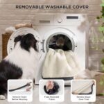 Bedsure XL Dog Bed, Extra Large Pet Bed with Comfy Sherpa,44x32in Grey - Image 5