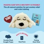 Snuggle Puppy Heartbeat Toy, Calming Comfort, Medium Breeds - Cream - Image 4