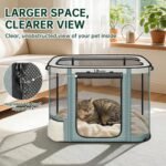 Siedihit Grey 28" Dog Playpen with Pee Pad,Cat Puppy Crate Indoor Outdoor - Image 6