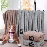 Dogvingpk Dog Towels for Drying Dogs 2 Pack - Super Absorbent Soft Quick Dry Microfiber Pet Bath Towel for Medium & Small Dogs, 36 * 28 Inch Grey and Brown - Image 4