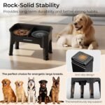 URPOWER Mess Proof Elevated Dog Bowls 4 Height Adjustable Raised Stand - Image 6